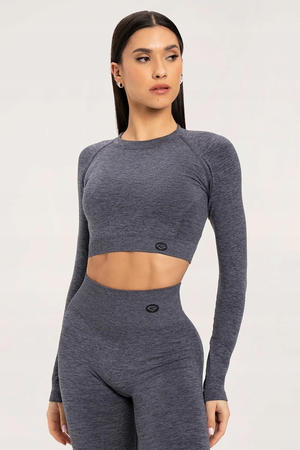 Gym Glamour Longsleeve seamless dark grey r. M