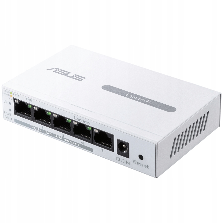 Asus ExpertWiFi EBP15 – 5-portový switch PoE+ GbE, 4x PoE+ 60W, spravovatelný