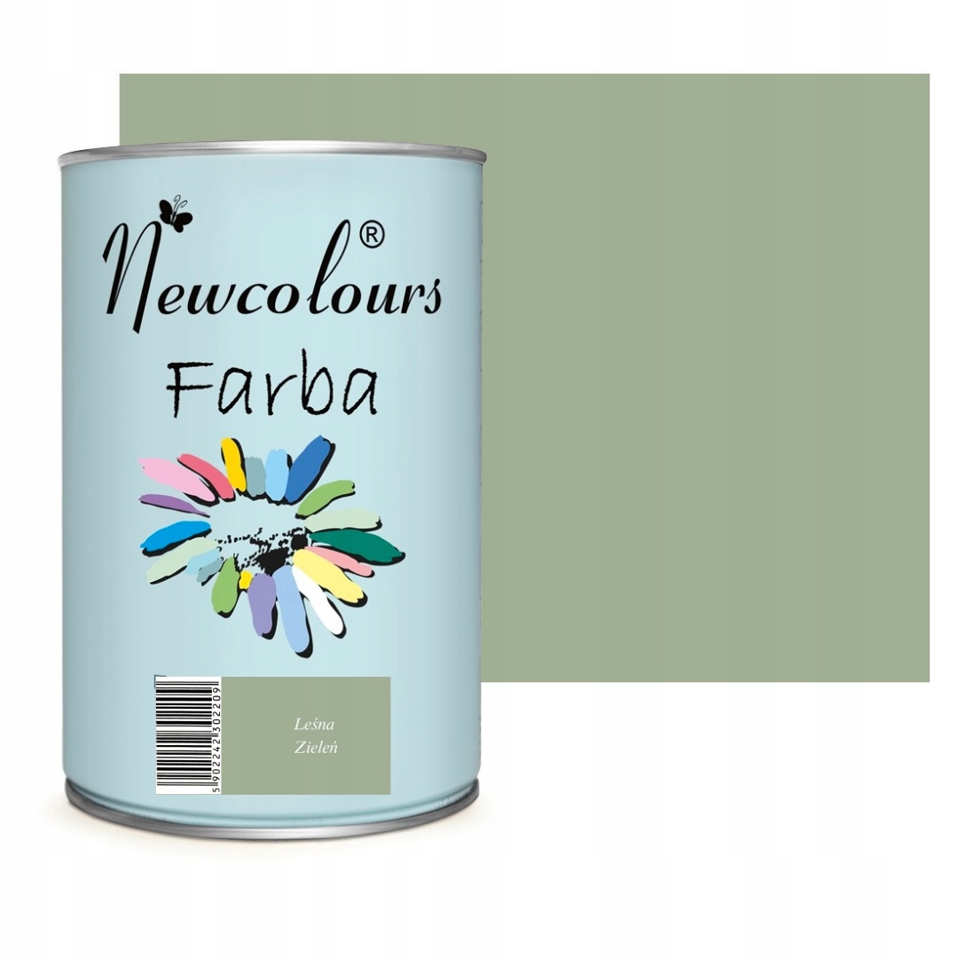 Farba do mebli Newcolours 900 ml Leśna Zieleń
