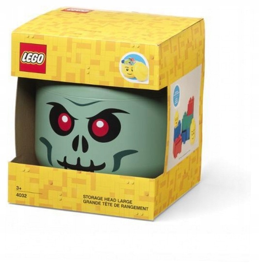Lego pojemnik główka large green skeleton