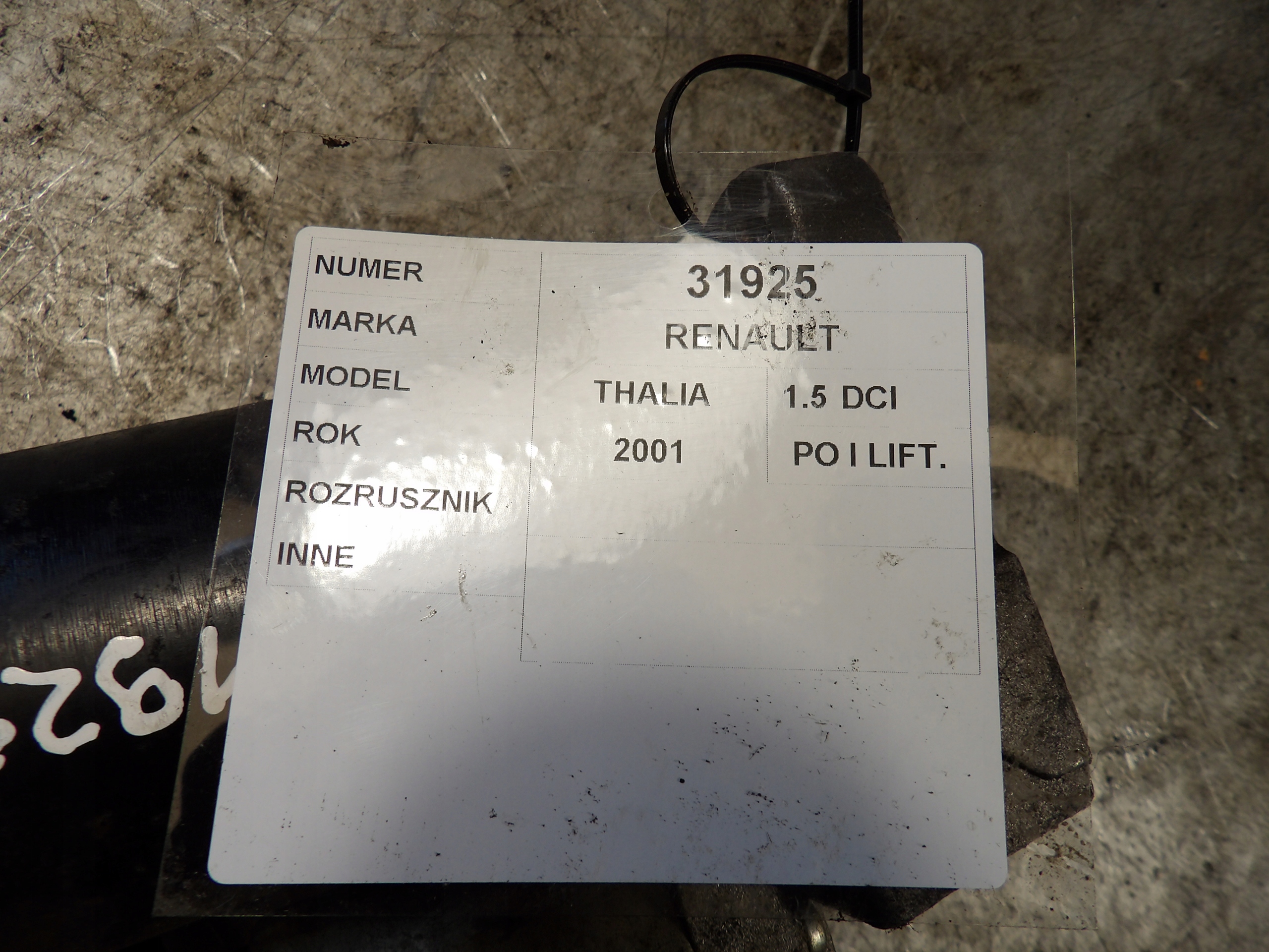 Renault Thalia and starter 1,5DCI 22.1273