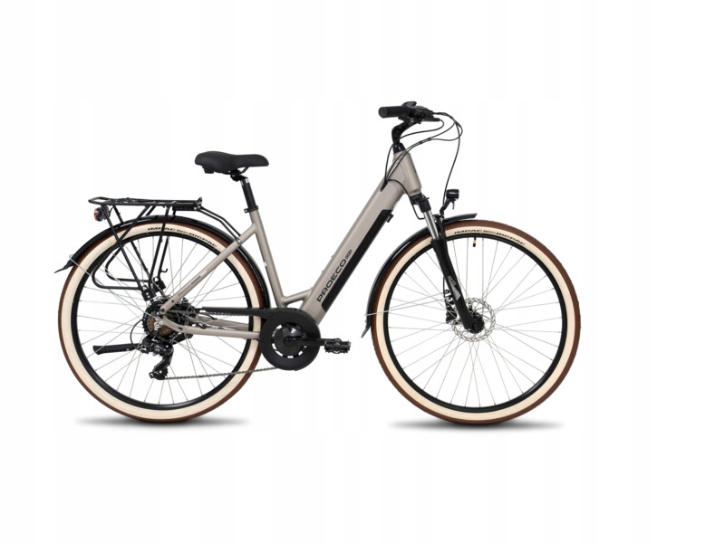 Rower elektryczny Proeco Wave An 1.0 D19 28 cali Szampański