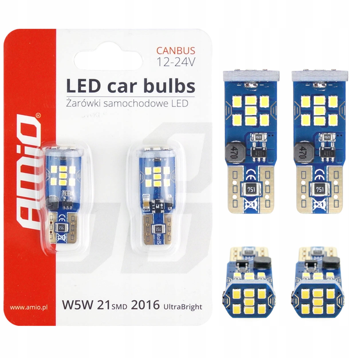 

W5W T10 2 x Żarówki Led Canbus Postojówki Diodowe