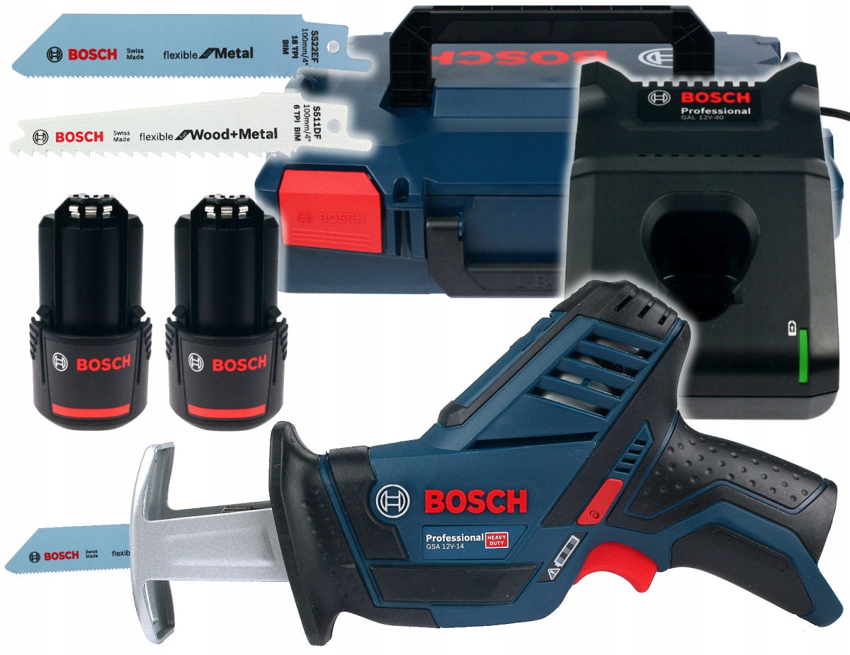 Сабельная пила GSA 12V-14 BOSCH 2x2. 0AH L-BOXX