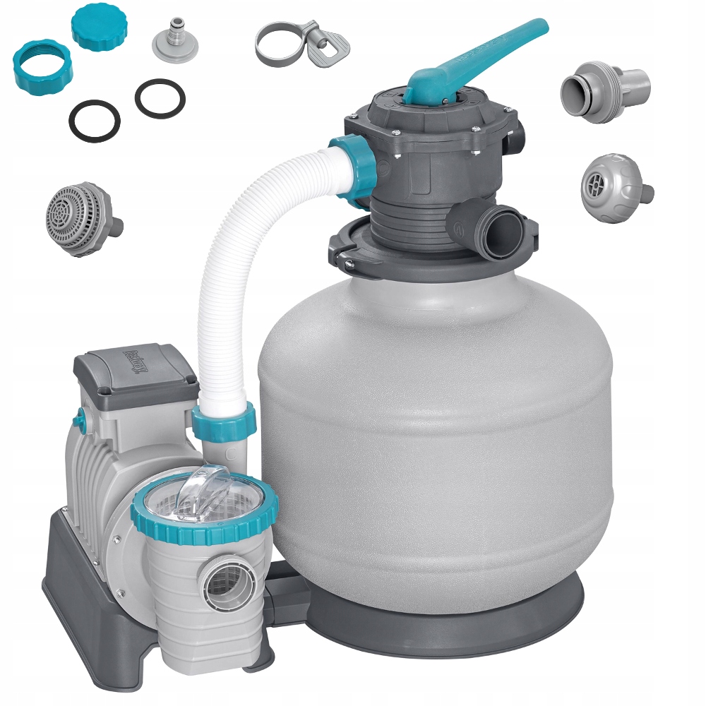 Bestway 58486 Filtrační Písková Pumpa Pro Bazény 11355 L/h Spojky, Hadice