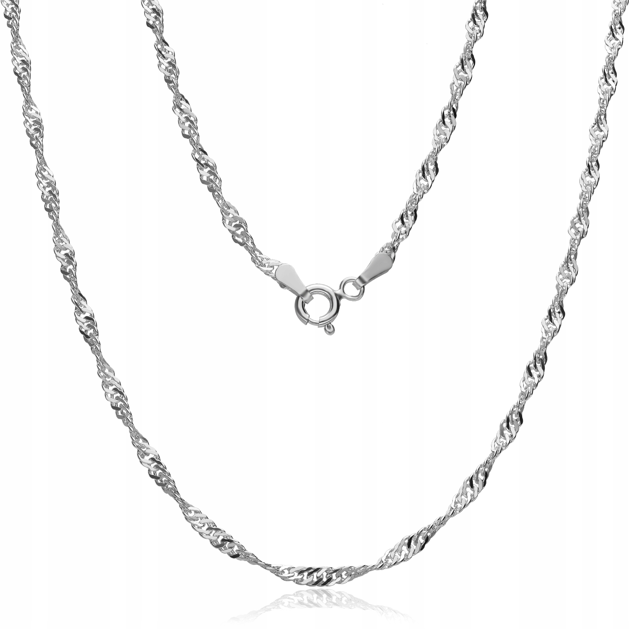 Řetízek Singapur Stříbrný Dámský Pánský SN4 2.3mm 50cm Stříbro 925