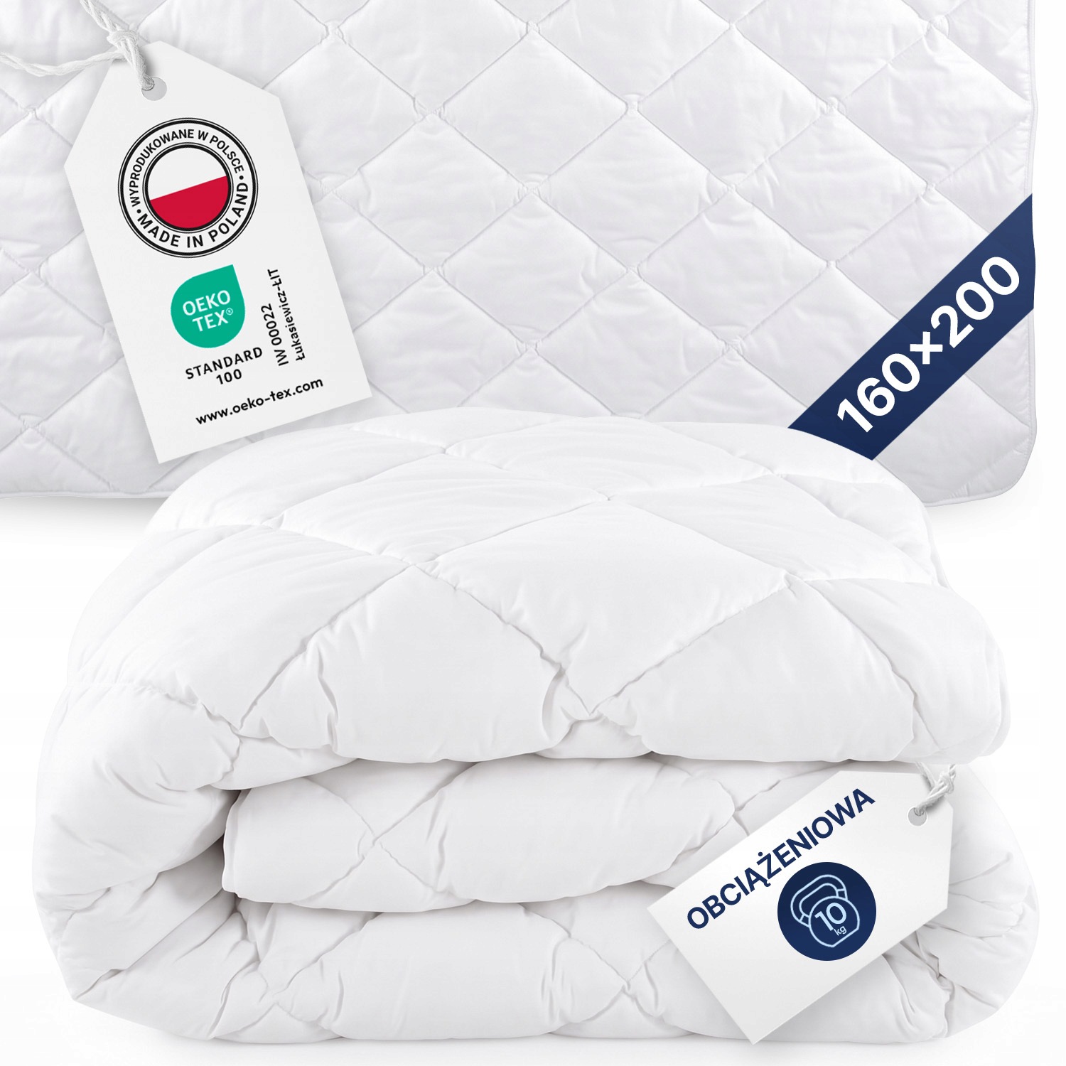 Kołdra Obciążeniowa Antystresowa Relaksacyjna Amw Moonzy 160x200 10kg