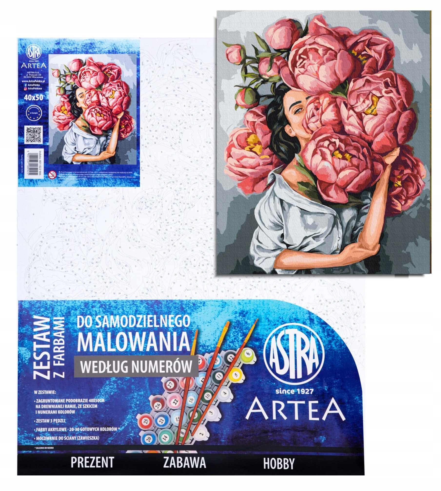 Obraz malování podle čísel 40x50cm v Pivoňkách Astra