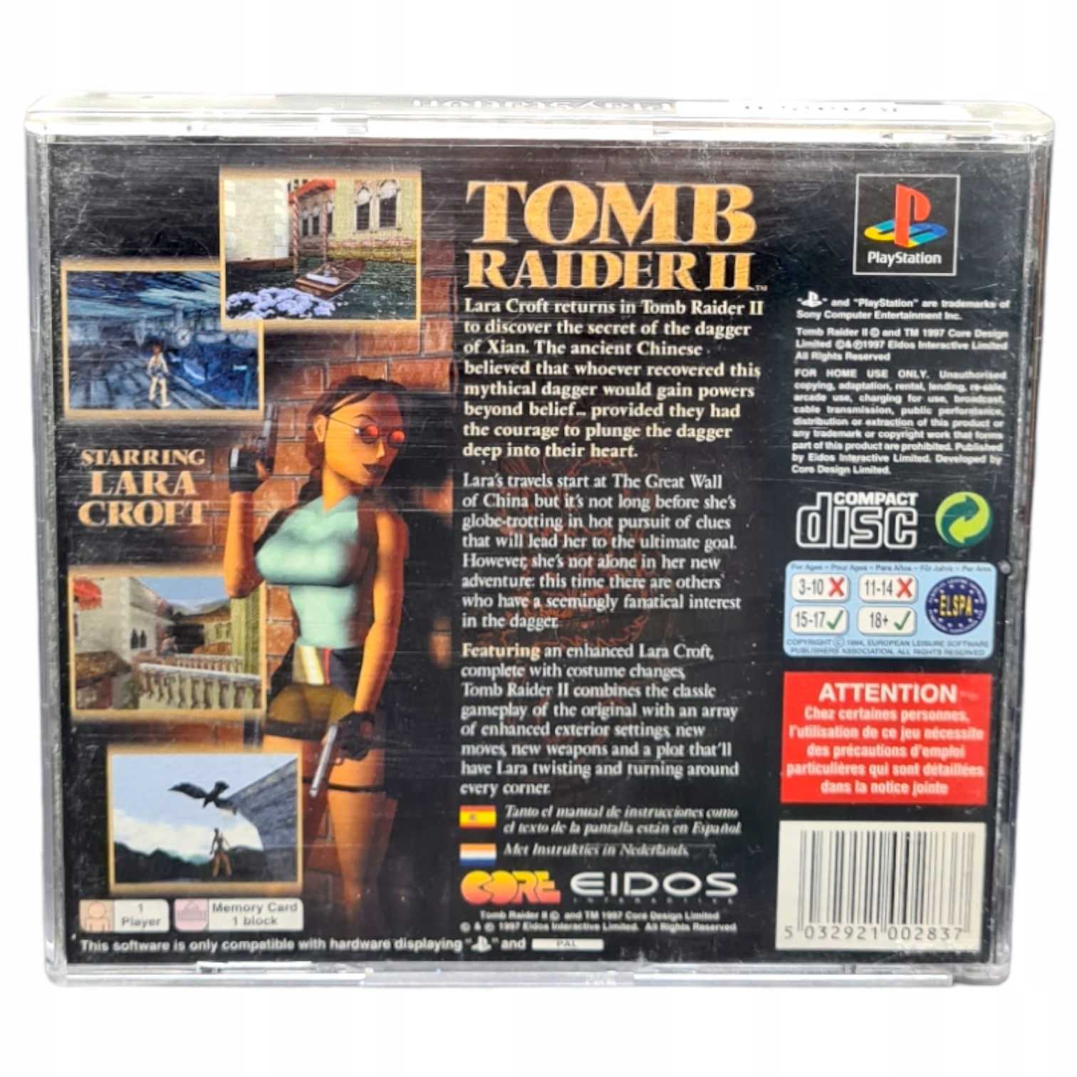 Gra Tomb Raider 2 Sony PlayStation (PS1 PS2 PSX) Tematyka przygodowe