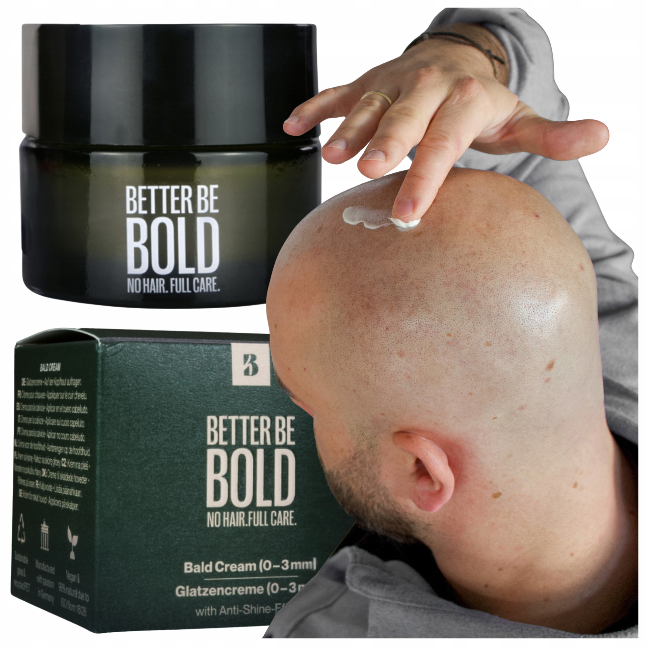 Hydratační krém na oholenou hlavu Better Be Bold 50 ml matující efekt