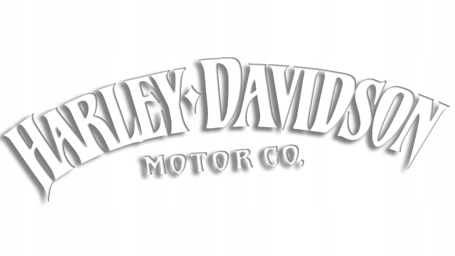 

Wycinana naklejka Harley Davidson biała