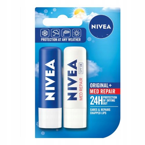 

Nivea Pomadka do ust Duo Original+med Repair