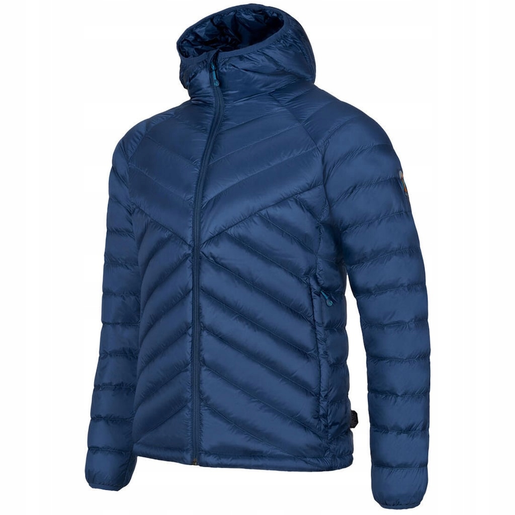Pánská teplá péřová bunda s kapucí Alpinus Pollux modrá L