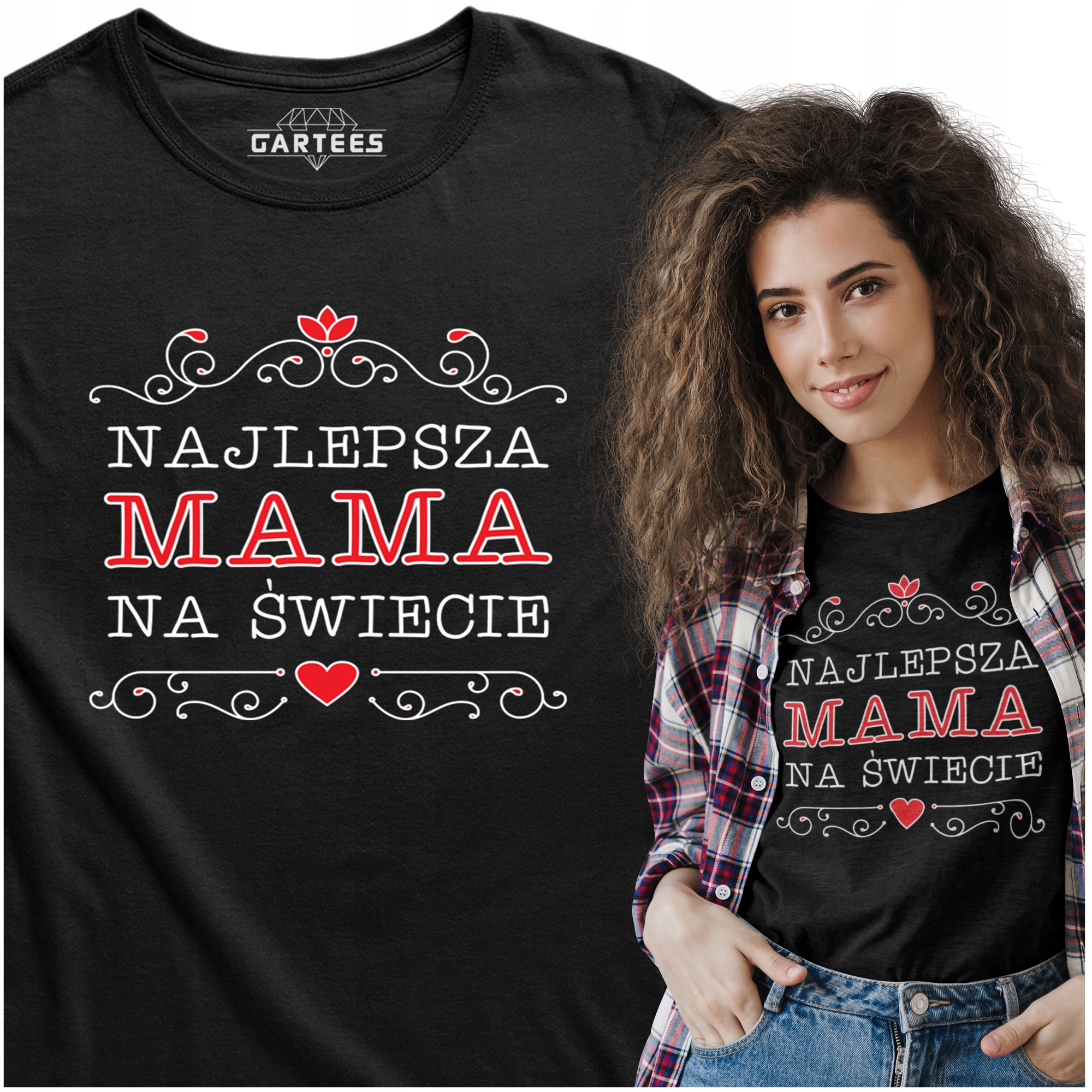 

T-shirt Damski Urodziny Najlepsza Mama Fun Prezent