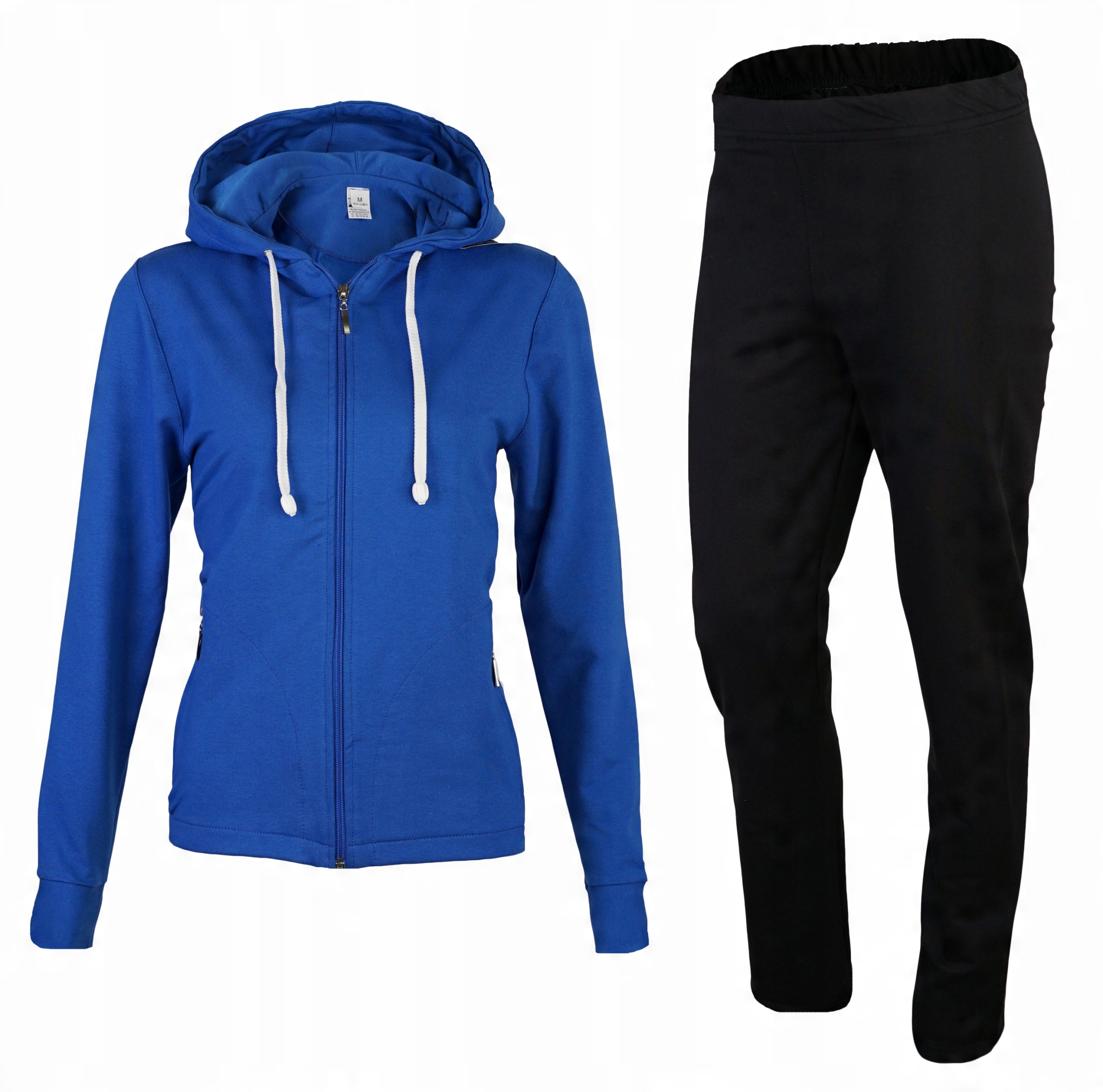 

Damski Dres Kompletny Kaptur Niebieski Z Czarn 3XL