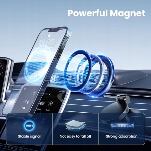 GLASFLENGTH Magnetyczny Uchwyt Samochodowy Magsafe iPhone 15 14 13 12 — miniatura 4