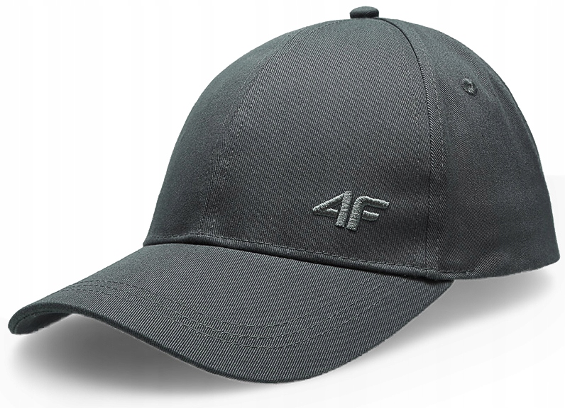 4F MĘSKA SPORTOWA CZAPKA Z DASZKIEM BEJSBOLÓWKA METALOWY ZATRZASK SZARA L Marka 4F