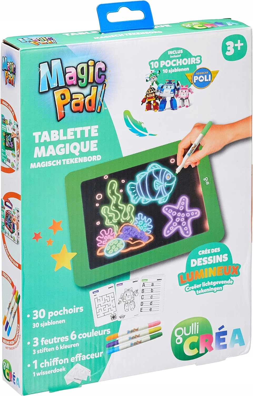 Magic Pad Tablet do rysowania 30 szablonów LED podświetlany Marka Gulli