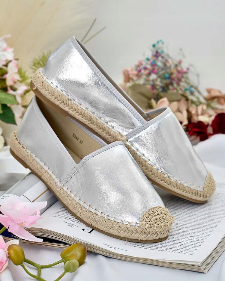 SREBRNE ESPADRYLE DAMSKIE DIMALLE 37 Płeć kobieta