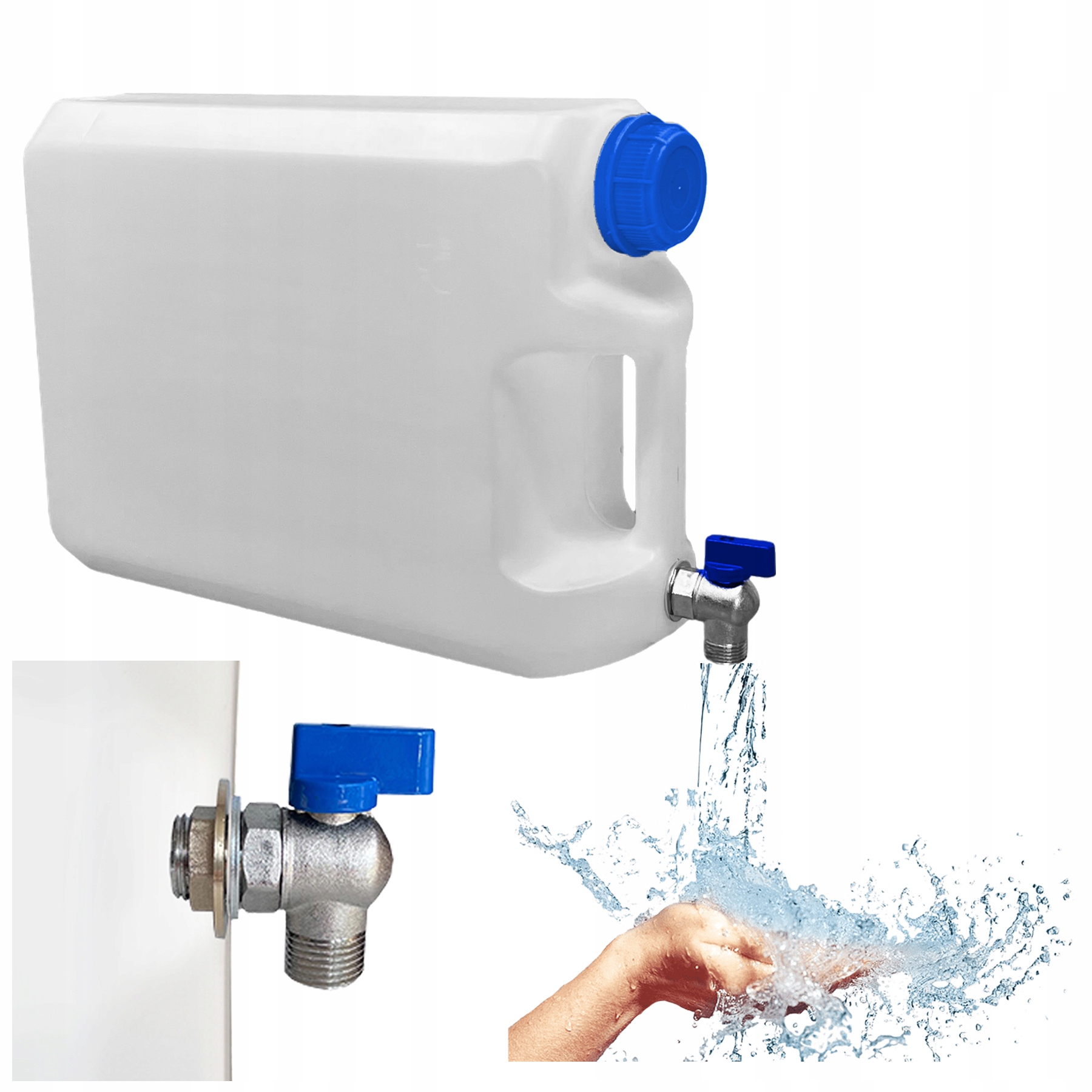 POJEMNIK na WODE 10l banka KANISTER z KRANIKIEM GRAMATURA produkt POLSKI