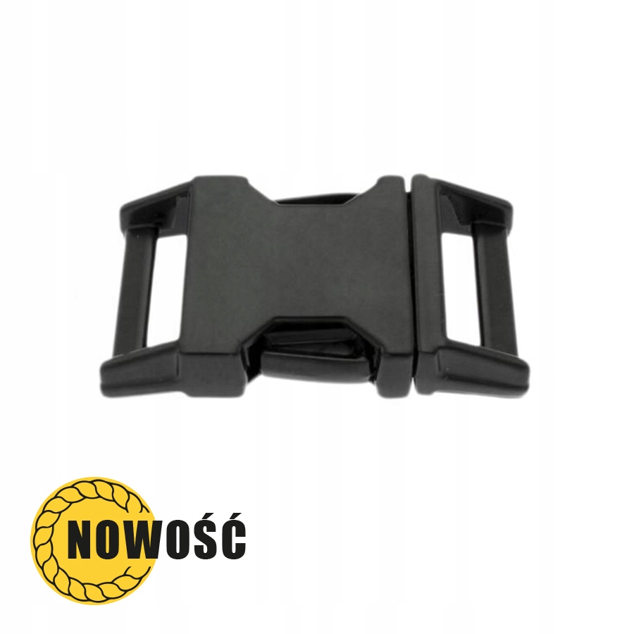 Klamra metalowa zatrzask 25 mm czarna