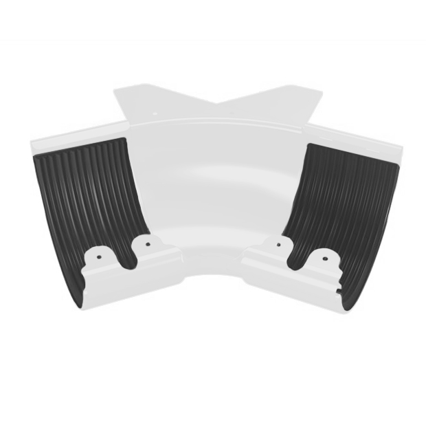 Vnitřní rohový úhel 105-135° pro okap 135 mm Galeco Ocel bílá Ral 9003