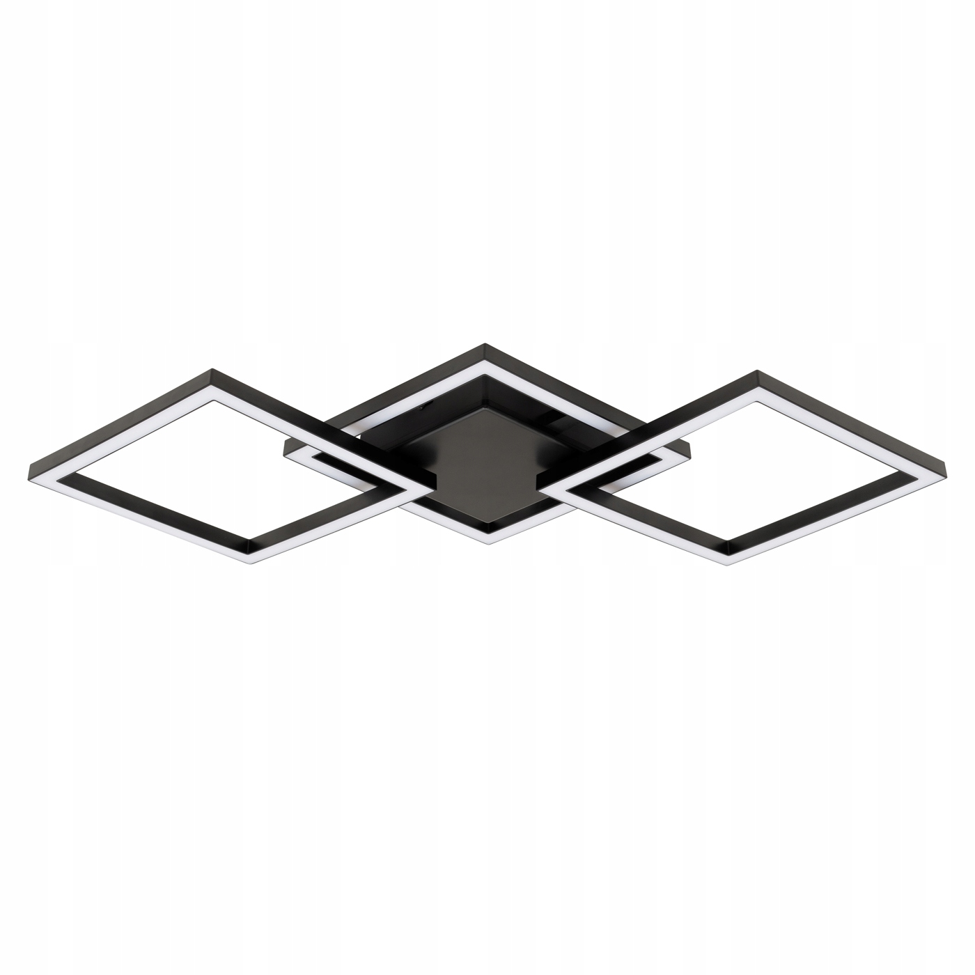 Plafon Glare 3 kwadrat czarny Led 4000K geometryczna lampa do kuchni