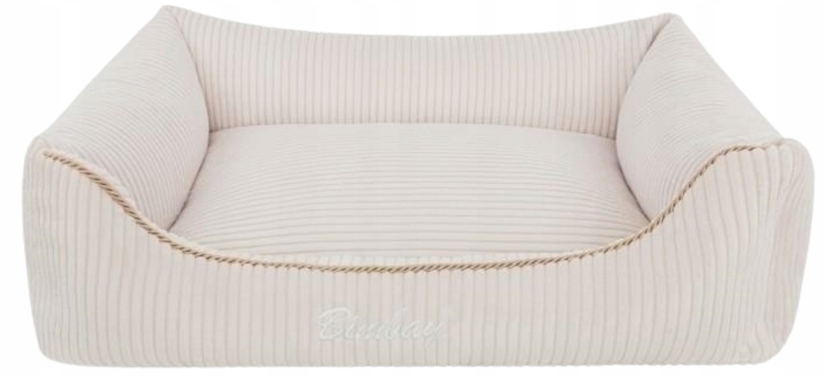 Levně Bimbay Pohovka Pelíšek pro psa Sztruks č. 100 x 80 cm béžová