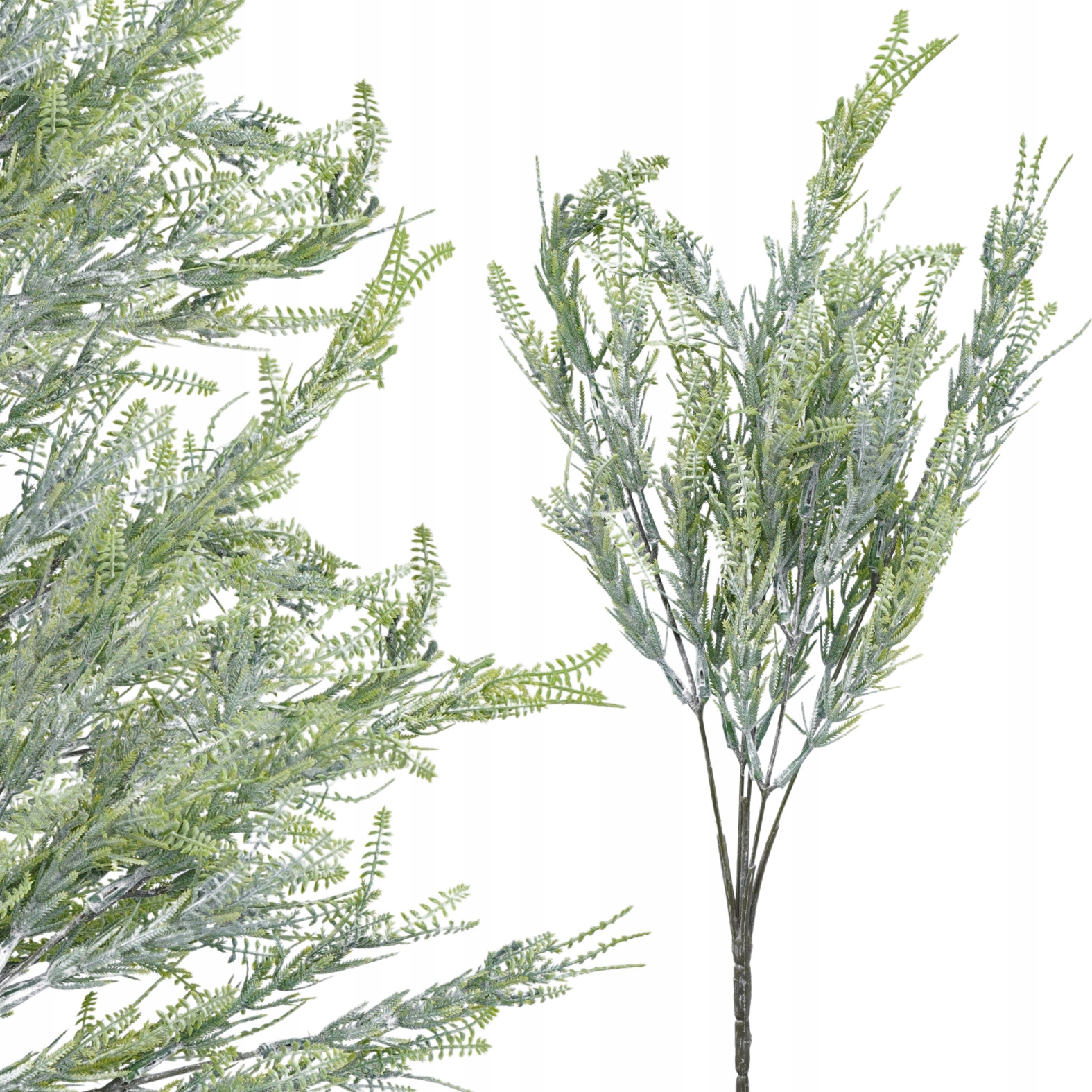 SZTUCZNE LIŚCIE GĘSTE 37 cm GAŁĄZKA ZIELONA STROIK FLORET DODATEK KWIATY