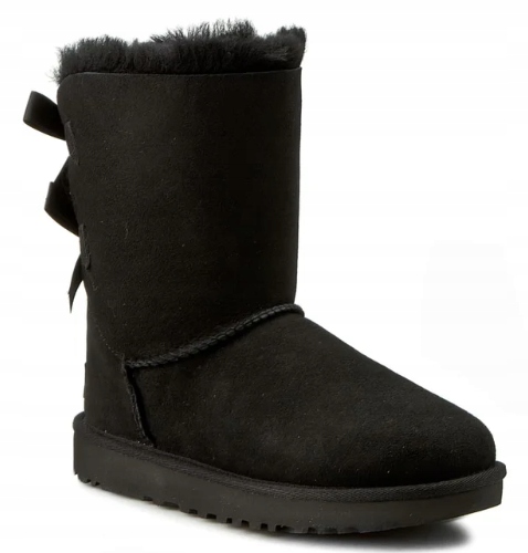 UGG ŚNIEGOWCE DAMSKIE SKÓRZANE CZARNE 41 1ŻoA