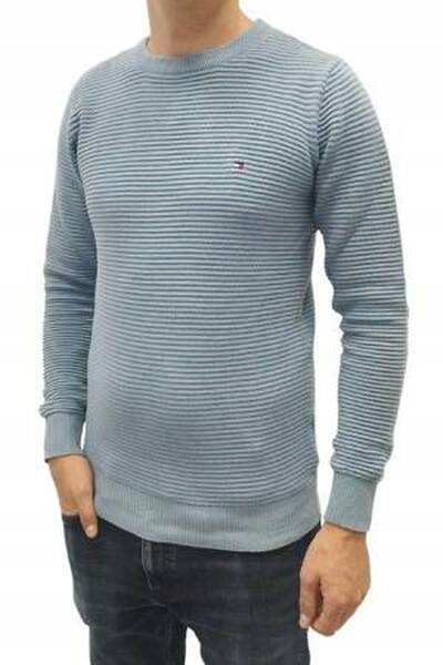 Tommy Hilfiger modrý pánský svetr Velikost S