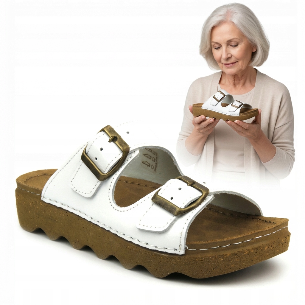 Skórzane Klapki Ortopedyczne Laczki Dr Orto 179D003 Zdrowotne 40