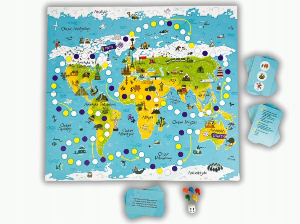 Edukacyjne Gry Planszowe dla Najmłodszych Świat Naukowa Planszówka do Nauki