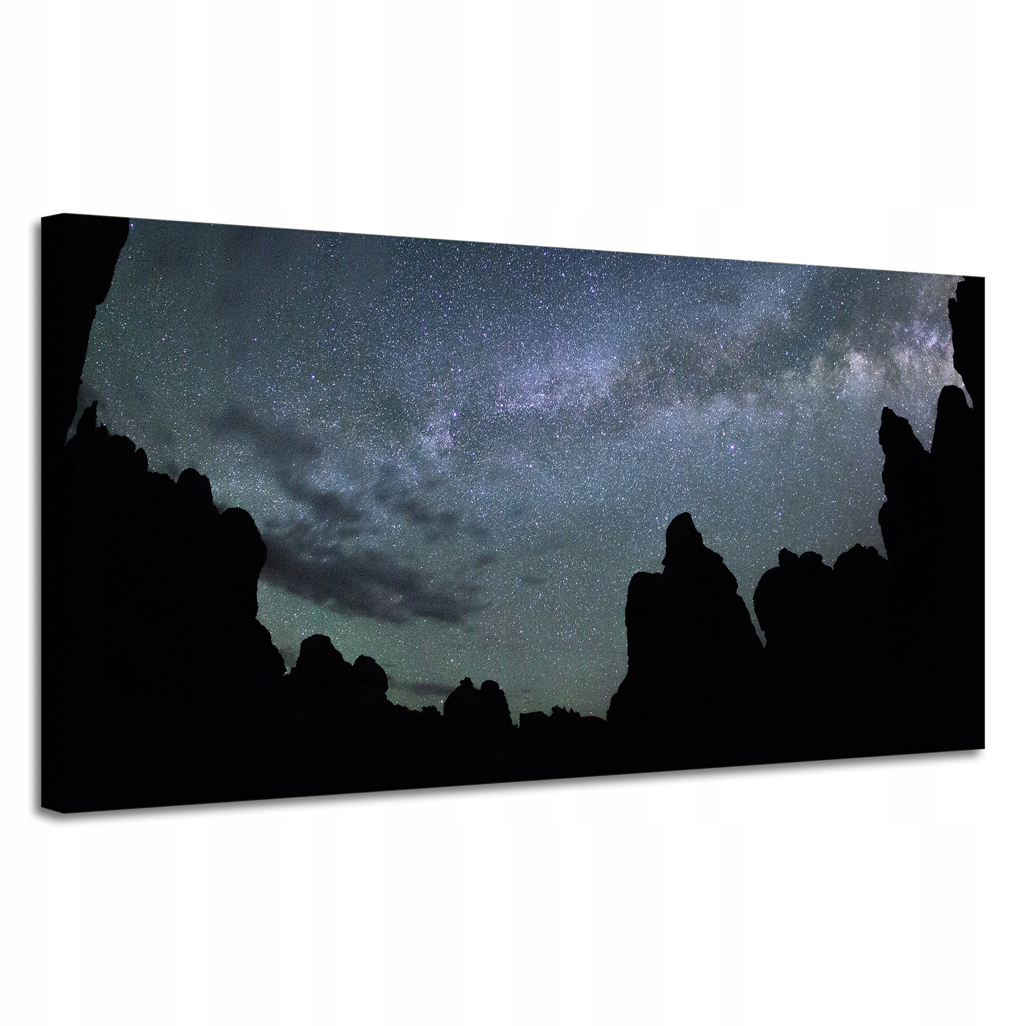 Obraz na plátně Příroda Vesmír Hory Temnota Noc Hvězdy Astronomie 120x60