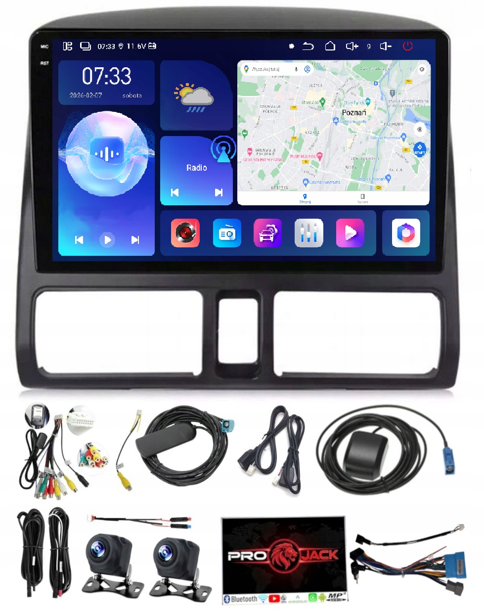 Gps Rádio Pro Android Bt Honda Crv 2002-2006 128 Gb Sim