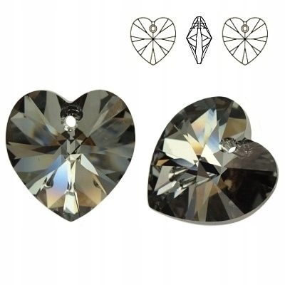 6228 MM 18 Swarovski Heart Silver Night Sini