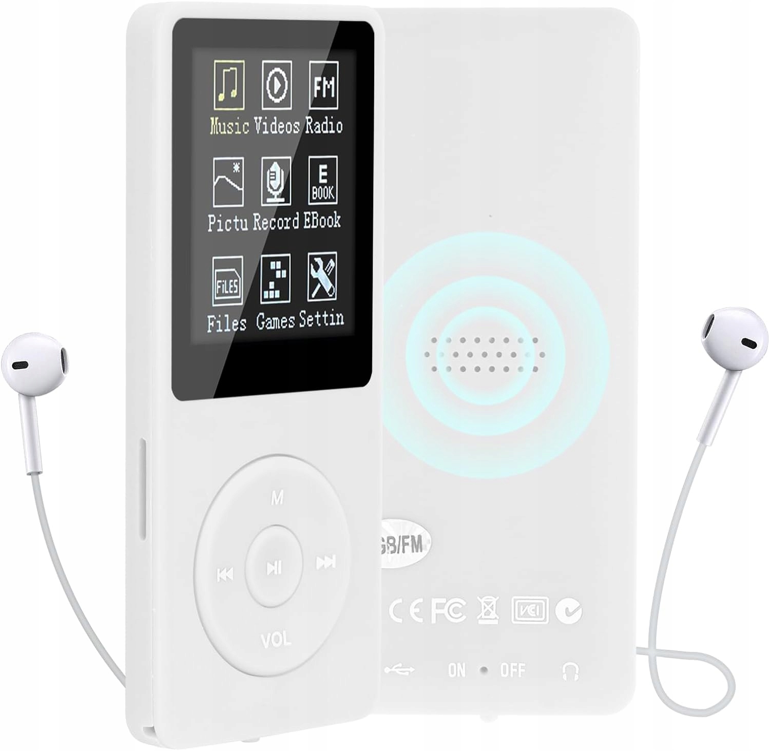 MAŁY PRZENOŚNY ODTWARZACZ MP3 BLUETOOTH RADIO 16 GB Z FUNKCJĄ NAGRYWANIA