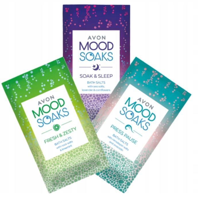 Avon Zestaw soli do kąpieli Mood Soaks 3sztuki