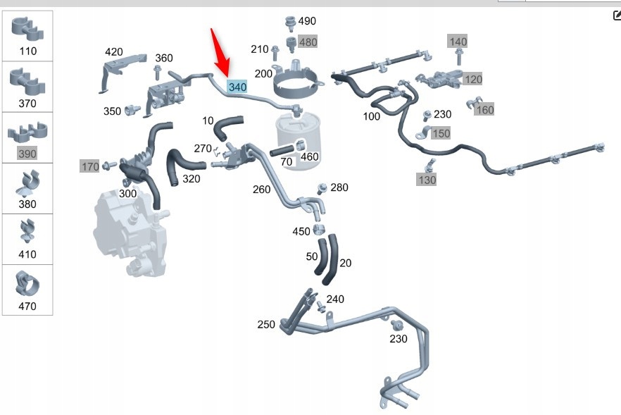 Palivová Hadice Mercedes A6420700638