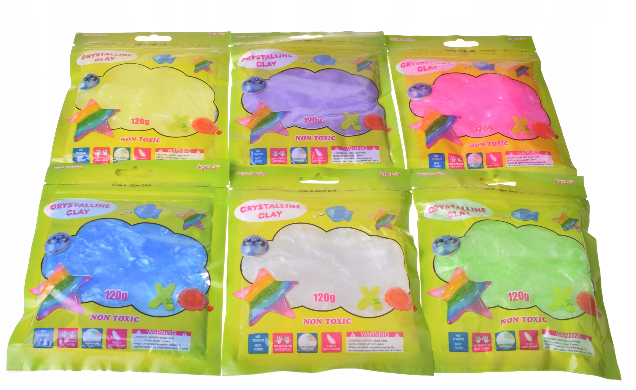 

Zestaw Slime masa plastyczna galaxy glut 6 szt