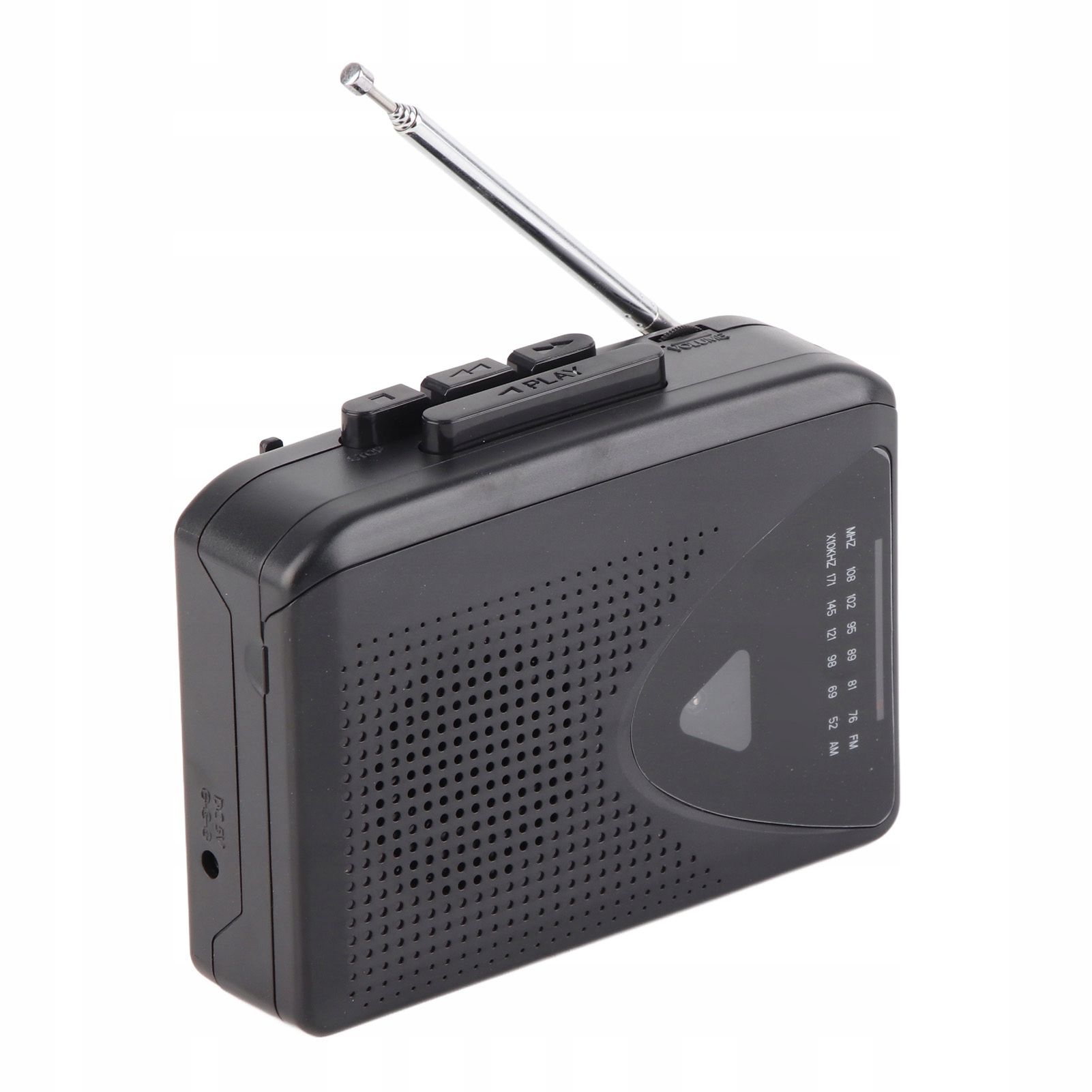 Přenosný Kazetový Přehrávač Walkman Am/fm Černý