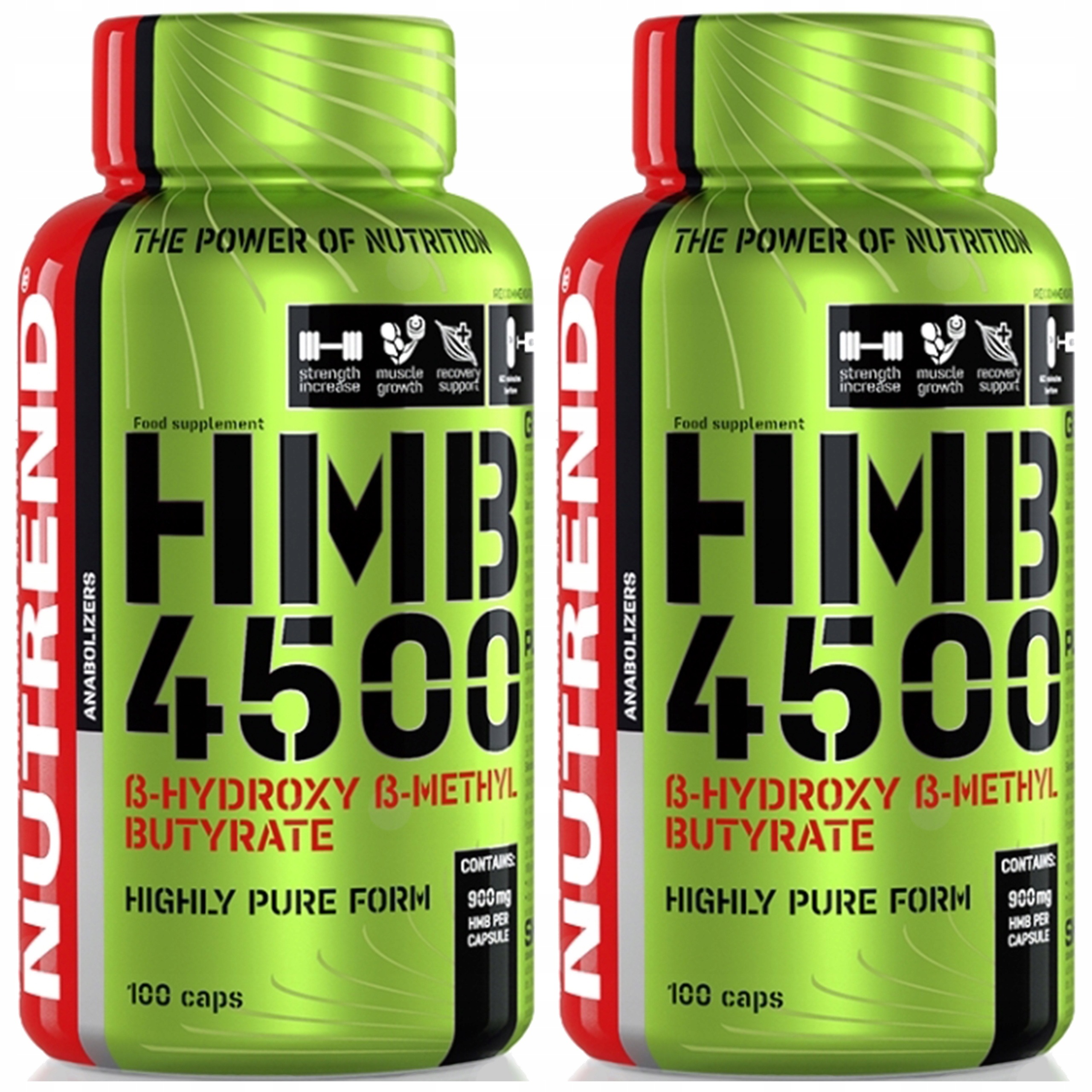 2x Hmb 4500 mg nárůst svalové hmoty síla redukce tuku Nutrend