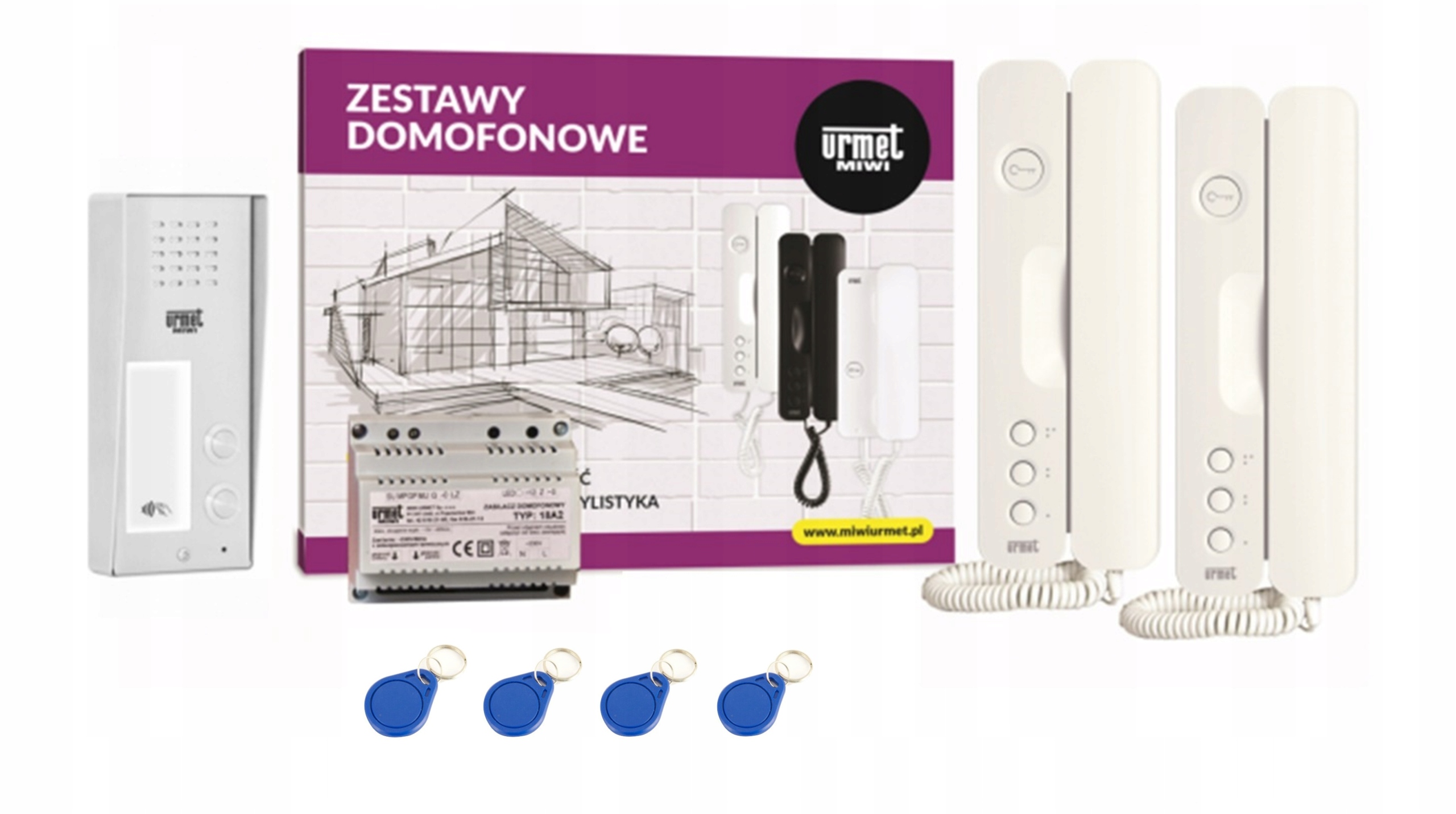 ZESTAW DOMOFONOWY DOMOFON URMET 6025/402-RF-N