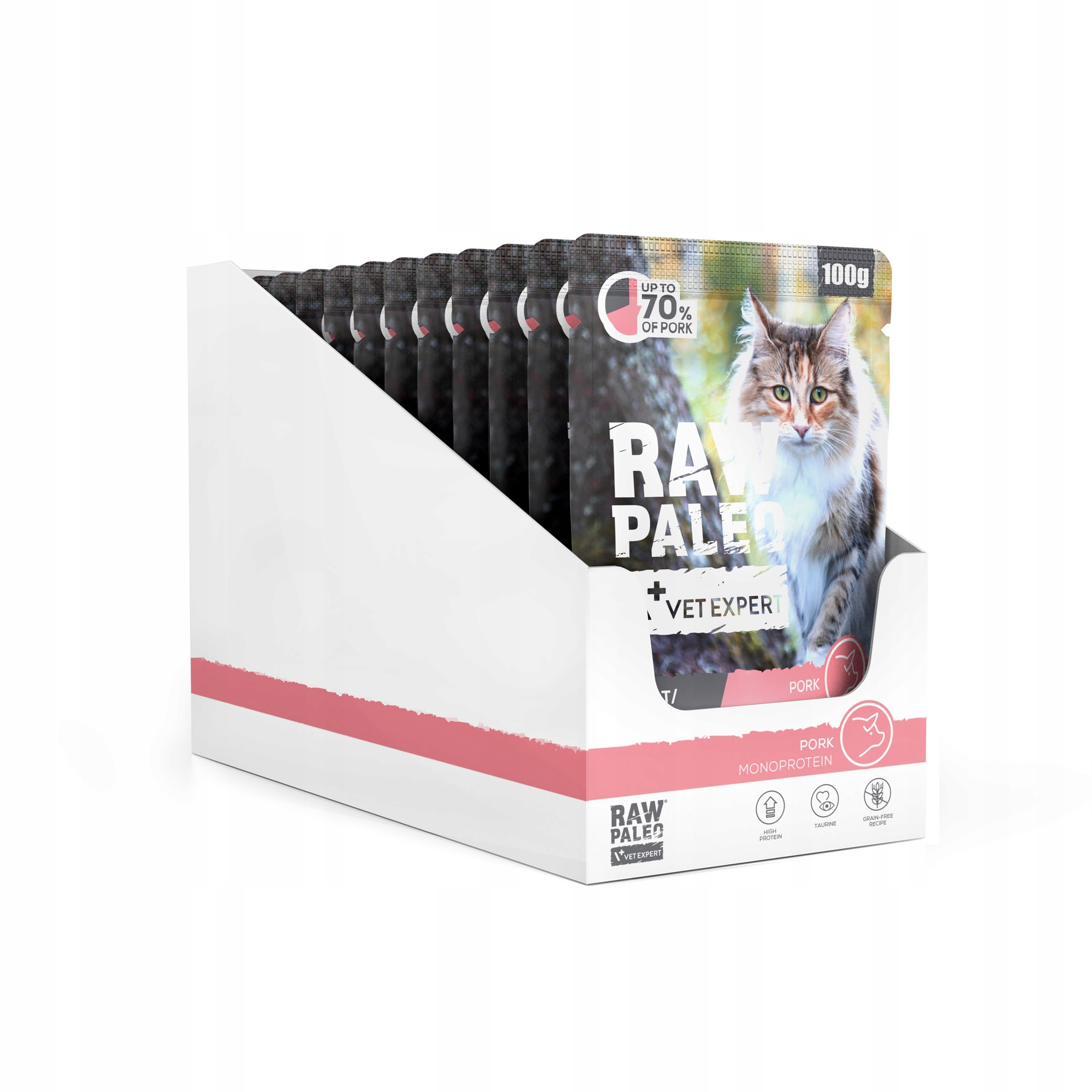 Mokra karma dla Kota monobiałkowa Raw Paleo Adult/sterilised Cat 12x100g