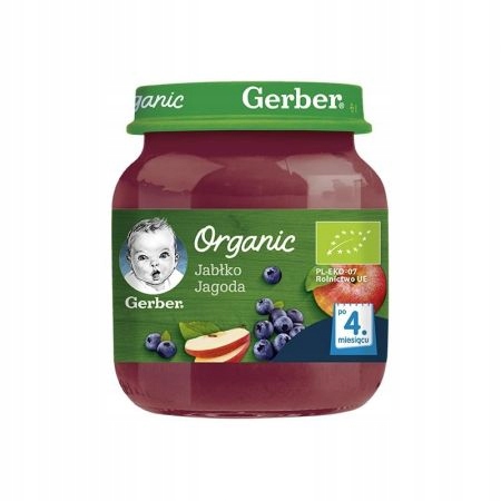 Gerber Deserek jabłko jagoda 4m+ 125g