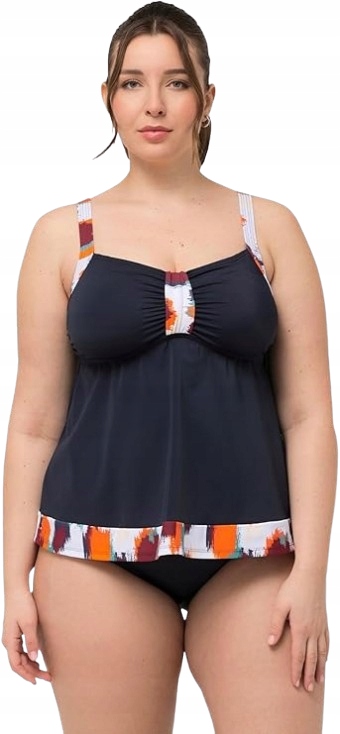 Ulla Popken Tmavě Modré Dvoudílné Plavky Plus Size 56 Jqb