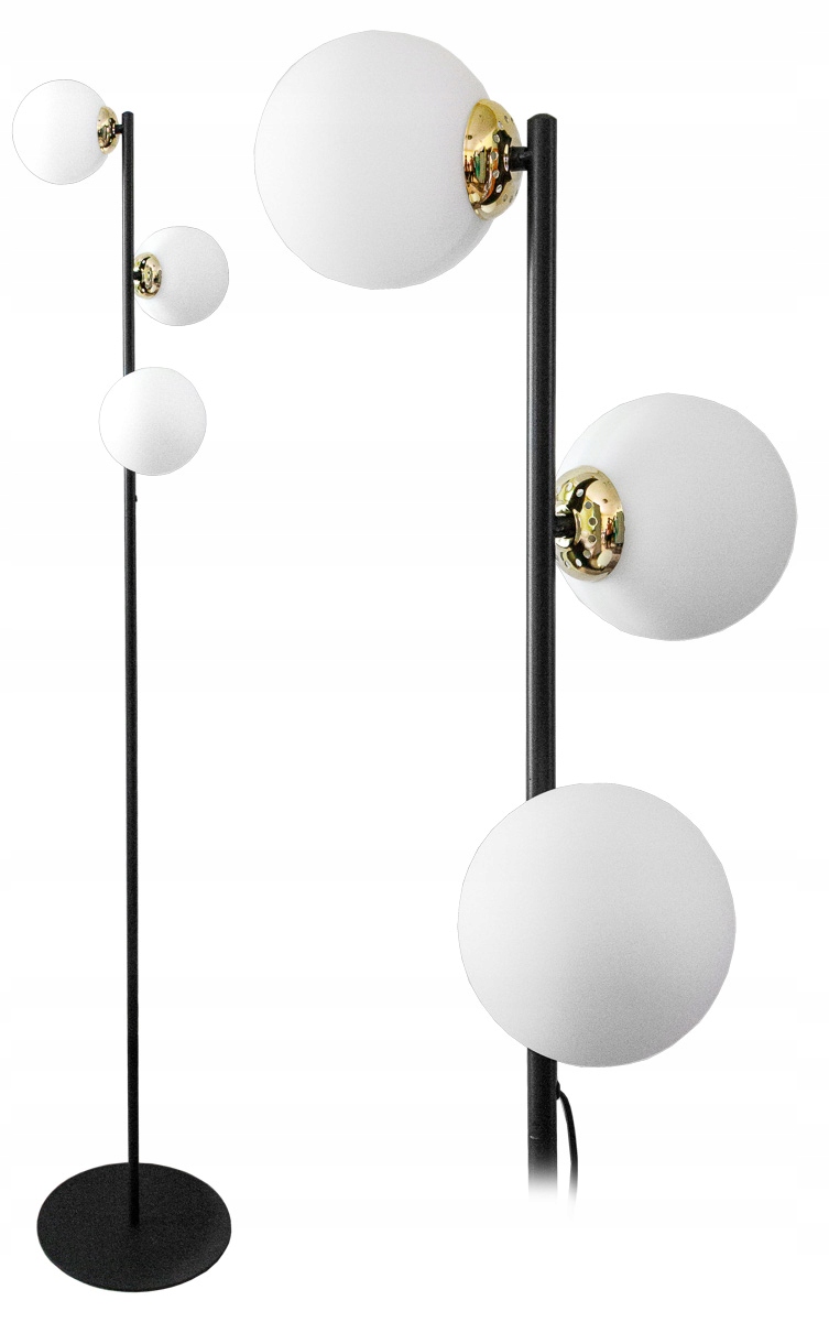 

Lampa Stojąca Podłogowa Kule Loft Złota 165CM Led