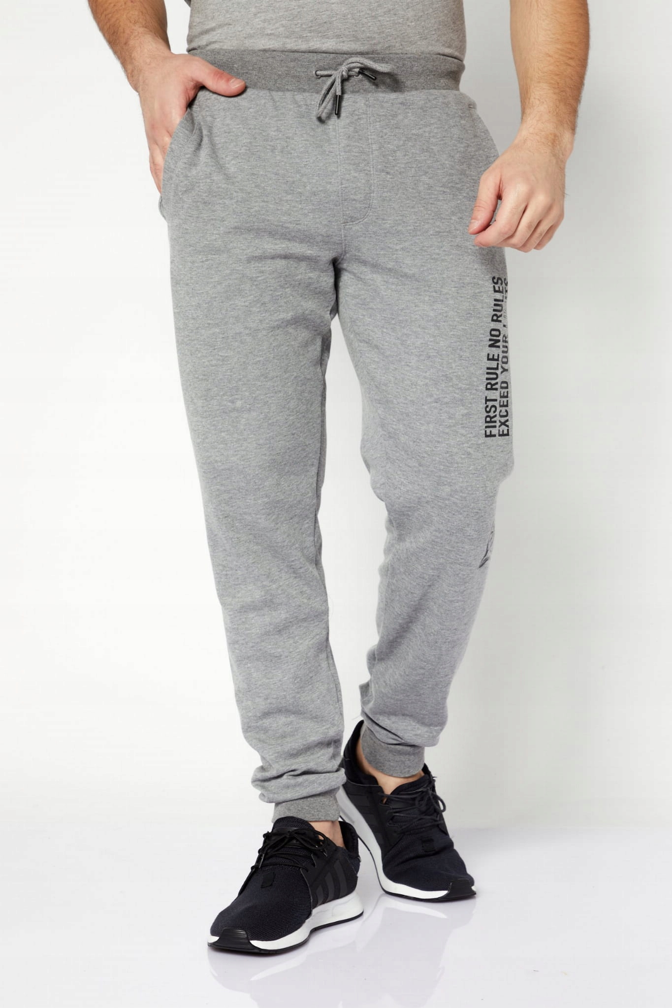 Plein Sport Šedé Melírované Kalhoty (XL)