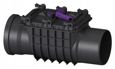Zawór zwrotny zasuwa burzowa Staufix Basic DN150 d160, TYP-2, dwie mechan