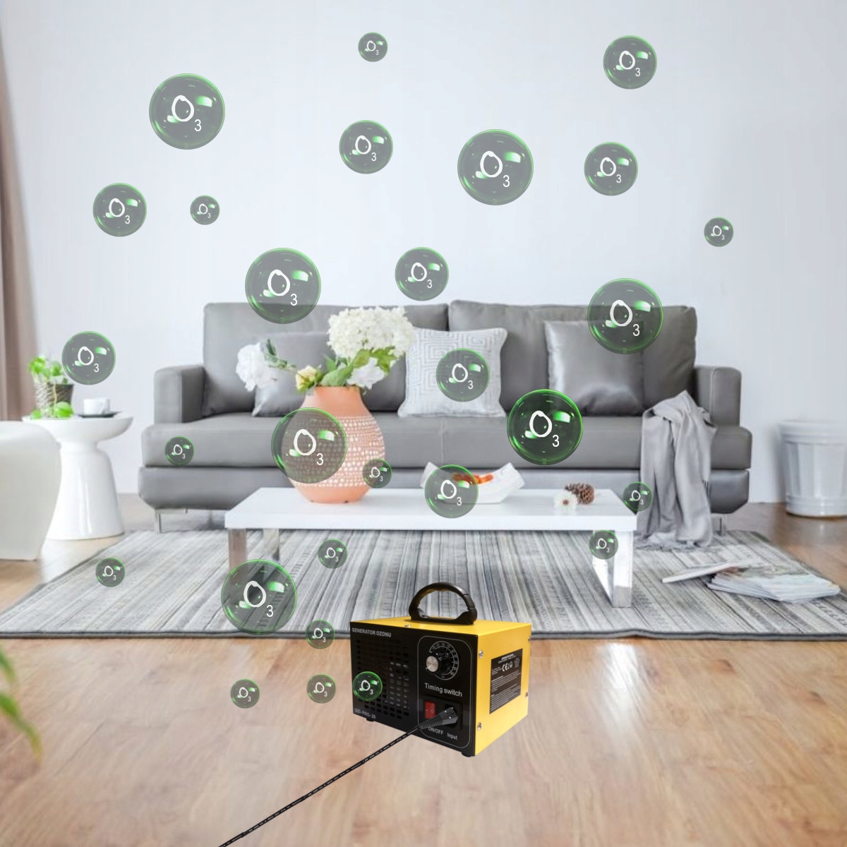 GENERATOR OZONU MOCNY 28 000 MG/H ozonator + TIMER DEZYNFEKCJA STERYLIZACJA Marka DM